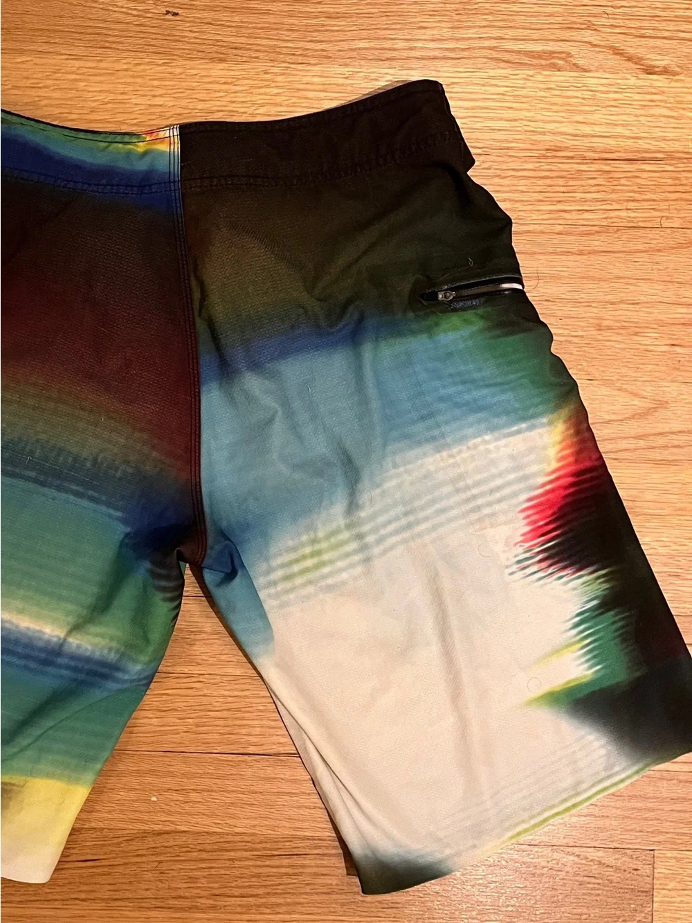 Oakley Men's Green and Blue Gradient Swim Board Shorts